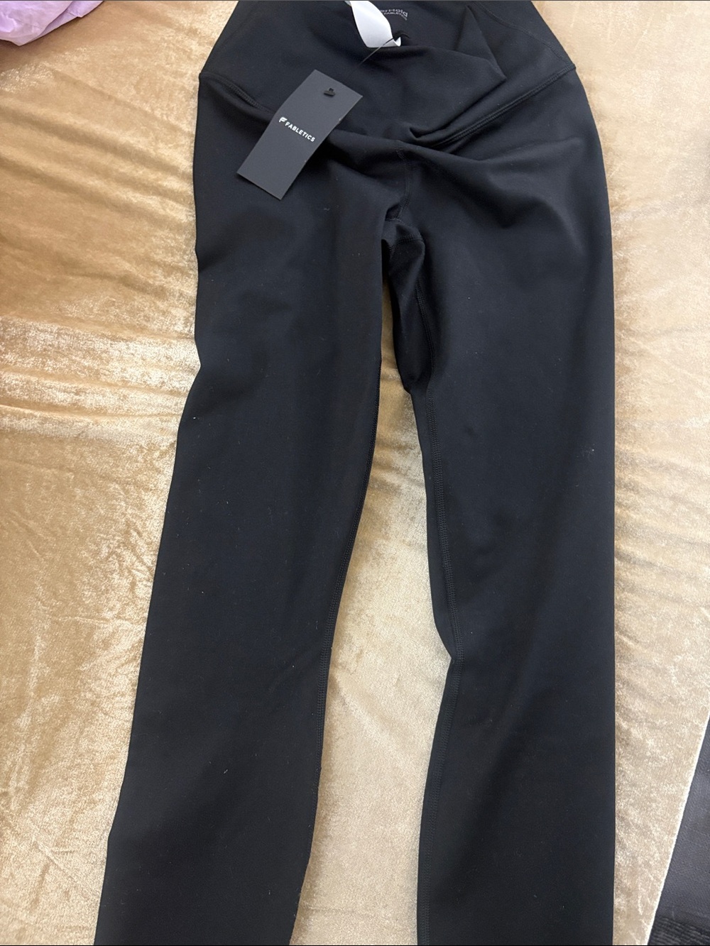 Women's Fabletics Black Performance Leggings - exercise leggings.
